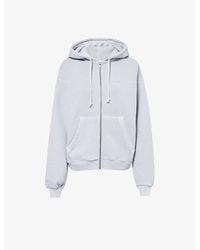 GYMSHARK - Everywear Comfort Brand-print Cotton-jersey Hoody - Lyst