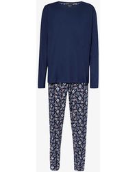 Hanro - Long-sleeved Cotton-jersey Pyjama Set X - Lyst