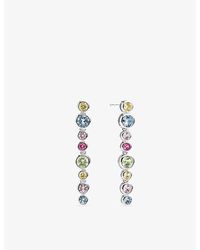 Sif Jakobs - Sardinien Lungo Piccolo Rhodium-Plated Sterling And Cubic Zirconia Drop Earrings - Lyst