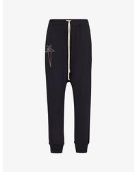 Rick Owens - X Champion Brand-embroidered Cotton-jersey Trousers - Lyst