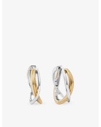 Astley Clarke - Aurora Weave 18Ct Vermeil And 925 Sterling Maxi Hoop Earrings - Lyst
