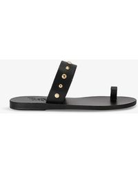 Ancient Greek Sandals - Thalia Bee Pendant-embellished Flat Leather Sandals - Lyst