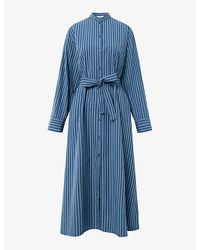 Nué Notes - Claude Stripe Midi Cotton Shirt Dress - Lyst