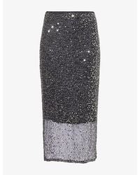 Isabel Marant - Nejany Sequin-Embellished Mesh Midi Skirt - Lyst