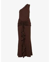Pretty Lavish - Celina Draped Stretch-Jersey Maxi Dress - Lyst