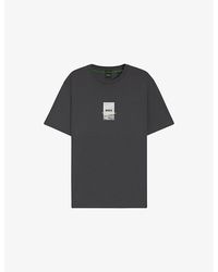 BOSS - Photo-Print Short-Sleeve Stretch-Cotton T-Shirt - Lyst