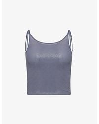 Jaded London - Lua Metallic Double-Layer Stretch-Mesh Vest Top - Lyst