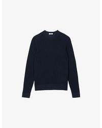 Sandro - Textured Crewneck Cotton Knitted Jumper - Lyst