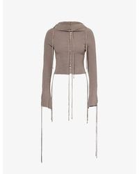 Jaded London - Vargo Lace-Up Woven-Blend Top - Lyst