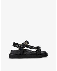 Kurt Geiger - Orson Faux-Leather Sandals - Lyst