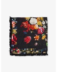 Dries Van Noten - Embroidered Square Silk Scarf - Lyst
