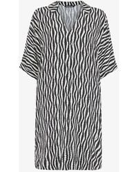 Whistles - Melanie Graphic-print Relaxed-fit Woven Mini Dress - Lyst