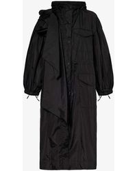Simone Rocha - Bow-embellished Hooded Shell Jacket - Lyst