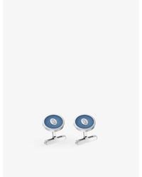 Cartier - Double C De Palladium-Plated Sterling- And Lacquer Cufflinks - Lyst