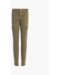 AllSaints - Khaki Duran Mid-Rise Skinny Stretch-Cargo Jeans - Lyst