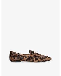 Tod's - Barretta Leopard Calf-Hair Loafers - Lyst