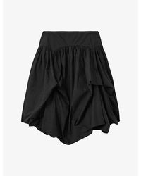 AllSaints - Juniper Asymmetric-Hem Cotton Mini Skirt - Lyst