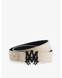 Amiri - Monogram-buckle Reversible Leather Belt - Lyst