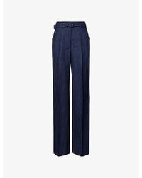 Gabriela Hearst - Norman Wide-Leg Cotton-And-Linen Trousers - Lyst