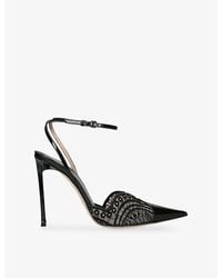 Tom Ford - Lace-Embroidered 105 Leather Heeled Pumps - Lyst