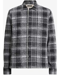 AllSaints - Altamount Checked Recycled Polyester-blend Jacket - Lyst