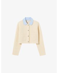 Claudie Pierlot - Collared Button-Down Knitted Cardigan - Lyst