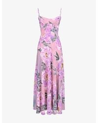 House Of Cb Seren Lace-Up Lace Maxi Dress in Pink | Lyst House Of Cb Seren Lace-Up Lace Maxi Dress in Pink | Lyst
