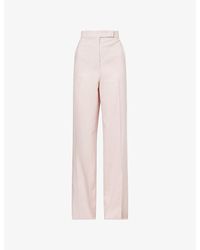 Max Mara - Straight-Leg Wool-Blend Trousers - Lyst