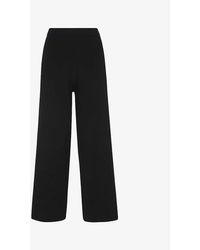 Whistles - Knitted Wide-leg Trousers - Lyst