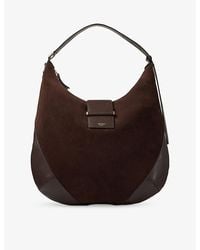 Jimmy Choo - Bar Hobo Medium Suede And Leather Shoulder Bag - Lyst