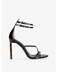 Tom Ford - Double-Ankle Strap Patent Leather Heeled Sandals - Lyst
