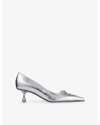 Jimmy Choo - Scarlett 50 Vintage Metallic-Leather Courts - Lyst