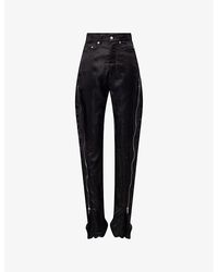 Rick Owens - Bolan Banana Zipped Leather Trousers - Lyst