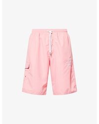 ANTI SOCIAL SOCIAL CLUB - Logo-Embroidered Swim Shorts - Lyst