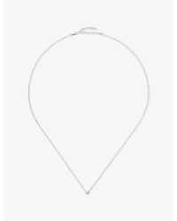Missoma - Fine Solitaire 14Ct And Diamond Pendant Necklace - Lyst