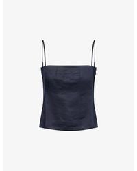 Jenni Kayne - Kinney Spaghetti-Strap Linen-Blend Top - Lyst