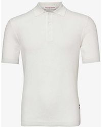 Orlebar Brown - Jarrett Textured-weave Cotton-blend Polo Shirt - Lyst