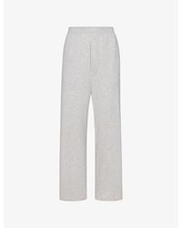 Skims - Light Heather Boyfriend Relaxed-Fit Stretch-Woven Trousers - Lyst