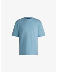 HUGO - Happy Logo-Patch Cotton-Jersey T-Shirt - Lyst