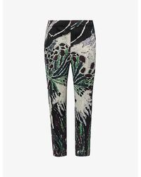 Pleats Please Issey Miyake - Frosty Forest Abstract-pattern Knitted Trousers - Lyst