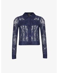 Sinead Gorey - Floral-pattern Chest-pocket Lace Jacket - Lyst