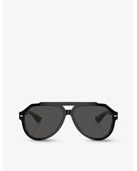 Dolce & Gabbana - Dg4452 Aviator-frame Acetate Sunglasses - Lyst