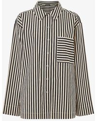 Whistles - Stripe-print Relaxed-fit Cotton Pyjama Shirt - Lyst
