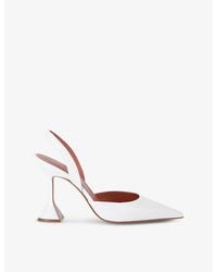 AMINA MUADDI - Holli 95 Slingback Leather Heeled Courts - Lyst