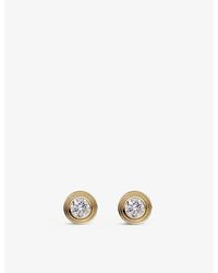 Cartier - D'amour Small 18ct Yellow-gold And 0.09ct Brilliant-cut Diamond Stud Earrings - Lyst