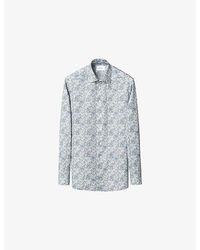 Eton - Signature Twill Floral-Print Contemporary-Fit Cotton Shirt - Lyst