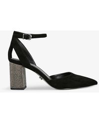 Carvela Kurt Geiger - Kallie Crystal-embellished Heeled Suede Court Shoes - Lyst