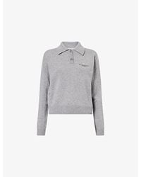 Givenchy - Logo-Embroidered Wool And Cashmere-Blend Polo Jumper - Lyst
