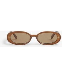Le Specs - Outta Love Oval-frame Polycarbonate Sunglasses - Lyst