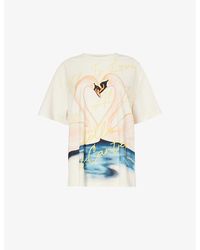 Stella McCartney - Branded-print Relaxed-fit Cotton-jersey T-shirt - Lyst